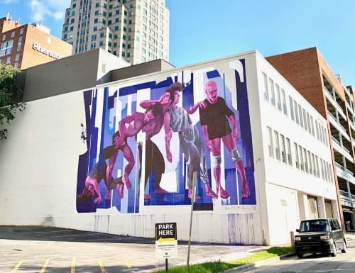 Abstracted Motion | Street Murals by Taylor White | Alfred Williams & Company in Raleigh