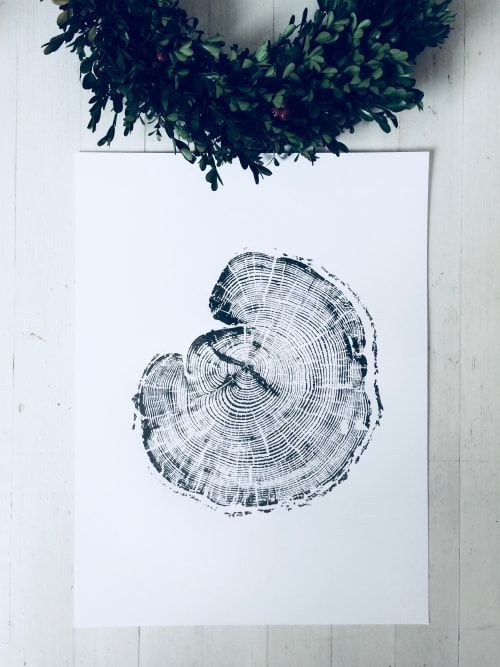 Tree Slice Tree Ring Art Print | Paintings by Erik Linton