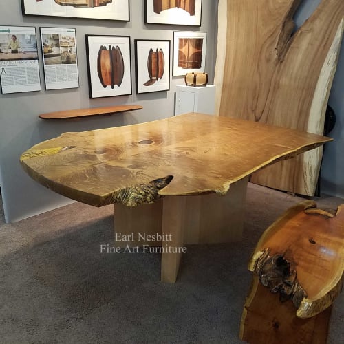 Contemporary Live Edge Table | Tables by Earl Nesbitt Fine Furniture LLC