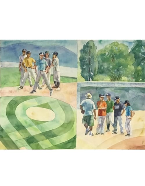 Training session | Watercolor Painting in Paintings by Dmitry Mosaics
