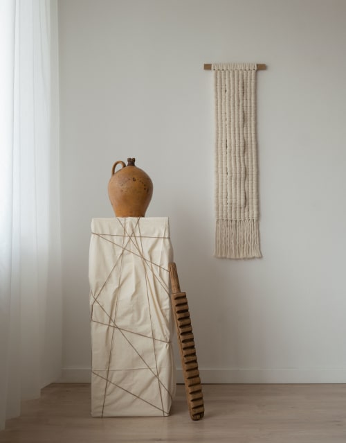 Wave textile wall art in Wabi Sabi style | Wall Hangings by Versh Gallery