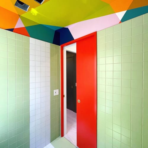 Bathroom ceiling delight | Murals by Shapes For The People