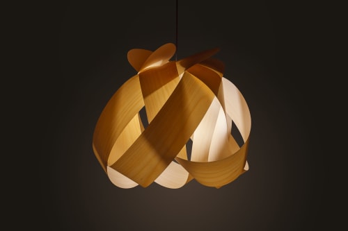 Wood pendant light MEER - Pendant crafted- Natural Wood | Pendants by Traum - Wood Lighting