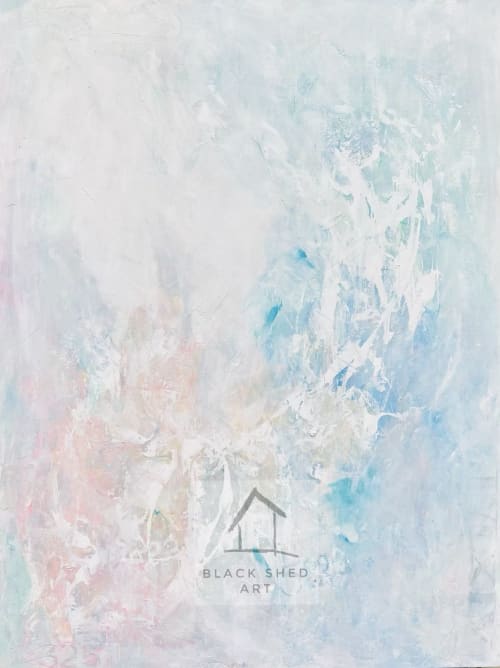 MEMORY MAKER custom pastel colors abstract painting | Paintings by Rebecca Hutchins