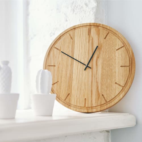 Oak Wood Wall Clock KARLIS | Decorative Objects by DABA