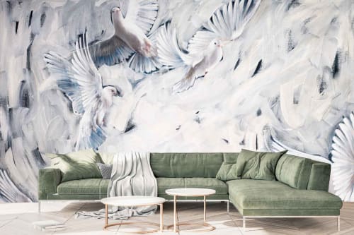 Treading Where Angels Might Have Been | Wallpaper by Cara Saven Wall Design