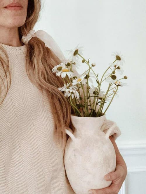 Handmade Ceramic Earthy Neutral Textured Vase | Vases & Vessels by MUDDY HEART