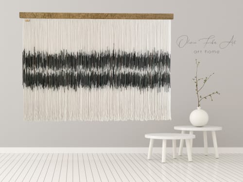 Modern Dip Dyed Wall Hanging- ZORKE VIII | Macrame Wall Hanging in Wall Hangings by Olivia Fiber Art