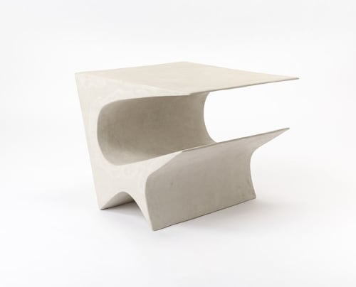 Star Axis Side Table in Polished Concrete | Tables by Neal Aronowitz