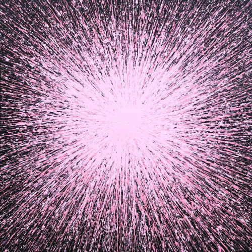 Pink Star | Oil And Acrylic Painting in Paintings by Isabelle Pelletane