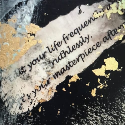 Minimal Riches 🔴 | Oil And Acrylic Painting in Paintings by Darlene Watson Abstract Artist