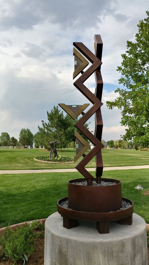 "Triangle Sentinels" | Public Sculptures by Brian Schader
