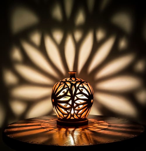 Handmade Ceramic Candle Holder | Decorative Objects by Halohope Design