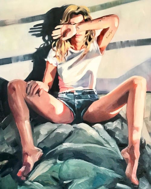 Melanie | Paintings by Phoebe Clemens Riggwrsco | Elysian Park in Los Angeles