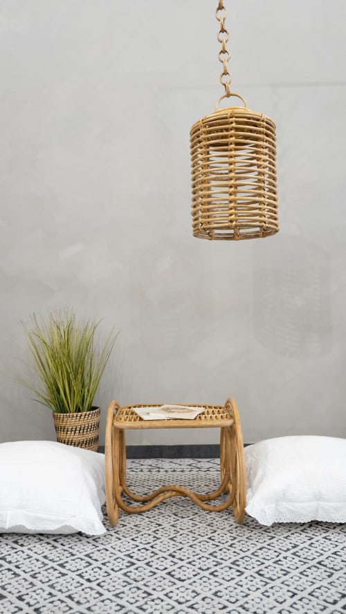 Amara Handmade Rattan Oval Hanging Lampshade | Chandeliers by Amara