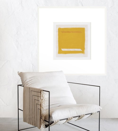 Mustard Yellow Fine Art Print in Oversized White Frame | Prints by Emily Keating Snyder