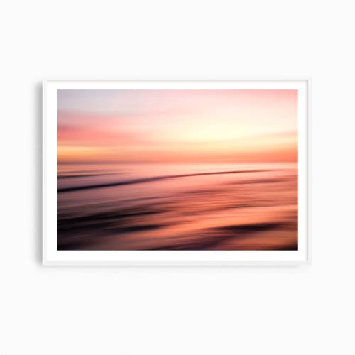 Warm coastal art, "Gulf in Orange" Florida photography print | Photography by PappasBland