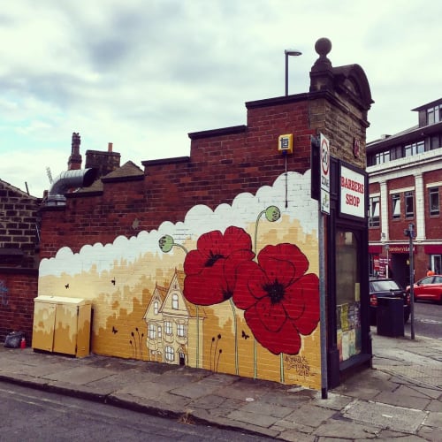 Poppy Mural | Street Murals by Ursula Xanthe Young