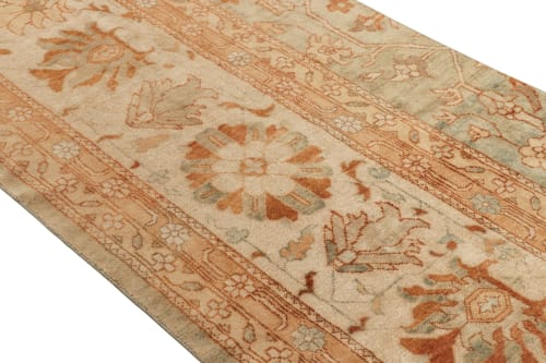 Rug & Kilim’s Sultanabad Style runner in Blue with Orange | Rugs by Rug a