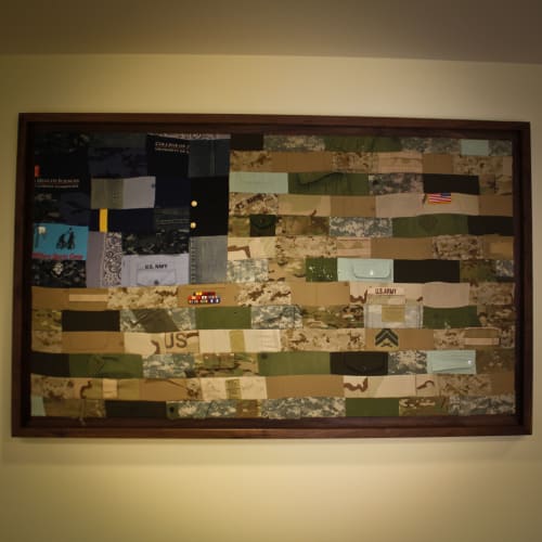 Military Patchwork Flag | Wall Hangings by Alicia Dietz Studios | Center for Wounded Veterans in Higher Education in Urbana