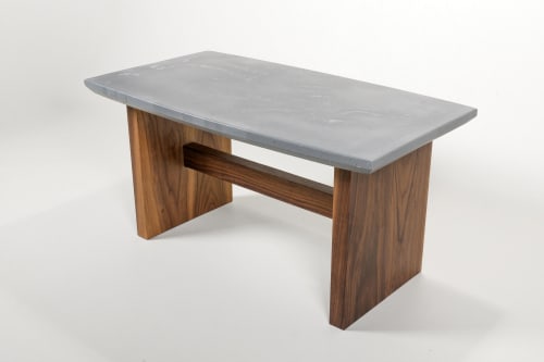 Concrete Coffee Table - Accent Table - With Solid Wood Base | Tables by Wood and Stone Designs