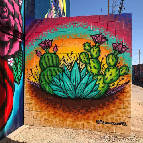 "1 1/2 Street Mural" | Murals by Jesse Perry Art | The Churchill in Phoenix