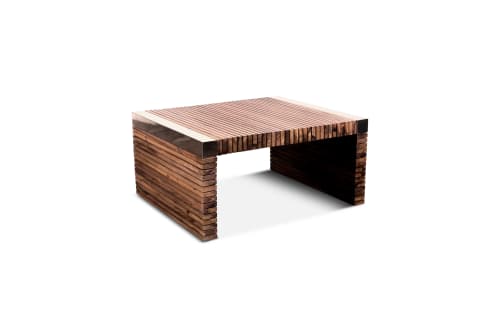 Coffee Table with Wood Slats, Argilla | Tables by Costantini Design