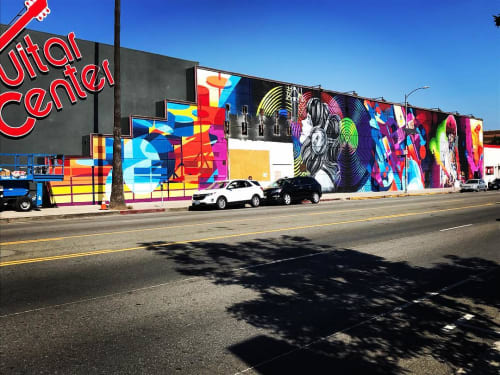 Mural | Street Murals by Yanoe | Guitar Center in Los Angeles
