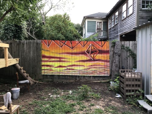 Sunset with Sacred Geometry | Street Murals by Vincent Fink