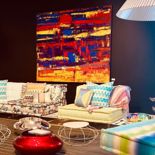 Red Yellow on Blue | Paintings by Catherine Timotei | Sandton in Sandton