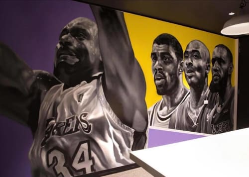 Lakers Room | Murals by Kevin 'Ohnoes' Gold | Creative Cubes, Hawthorn in Hawthorn