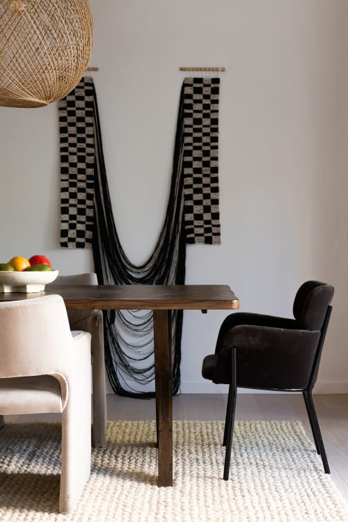 Melt double panel checker Art | Tapestry in Wall Hangings by Ama Fiber Art