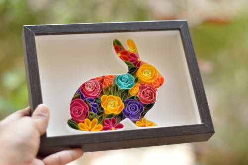 Quilled Rabbit | Decorative Objects by Swapna Khade