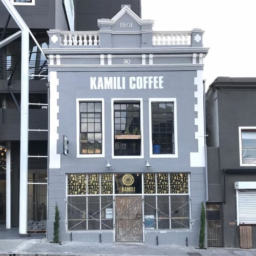 Block Lettering | Signage by Cape Town Signwriting | Kamili Coffee on Harrington in Cape Town
