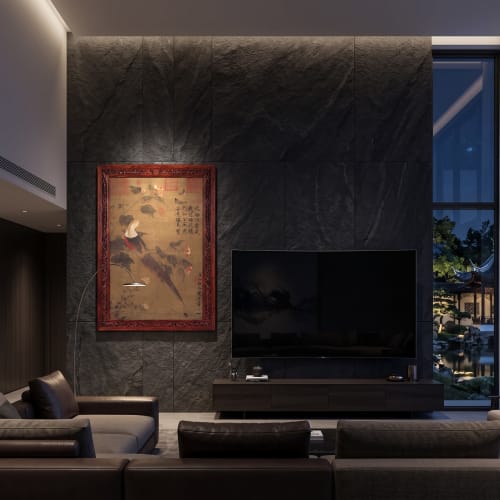 Song Dynasty Huizong Hibiscus Pheasant Museum Grade Silk Art | Oil And Acrylic Painting in Paintings by Dynasty Artisan