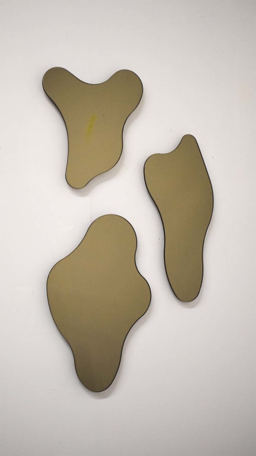 Islas Composition No. 3, Bronze Glass Mirror (Set of 3) | Decorative Objects by Cheyenne Concepcion