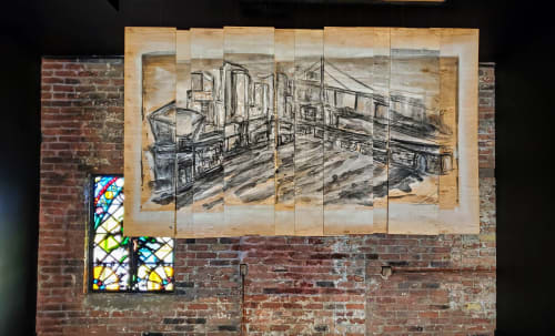 "City Shadows Move..." | Oil And Acrylic Painting in Paintings by J.Charboneau | Savage Mystic Gallery in Reno