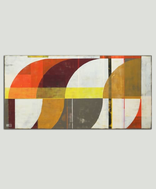 Circle in Circle - Warm | Oil And Acrylic Painting in Paintings by Ronald Hunter