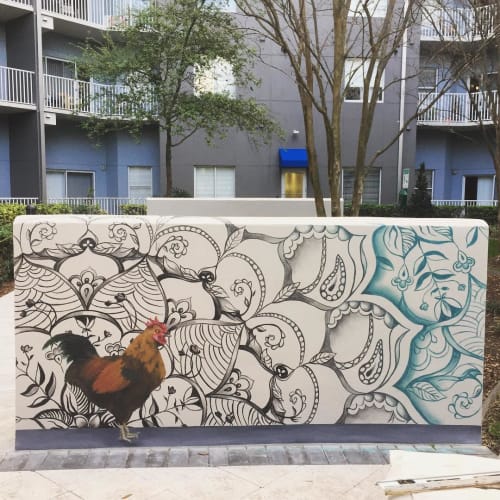 Courtyard C | Street Murals by tada!   Traditional and Digital Arts | Bell Channelside Apartments in Tampa
