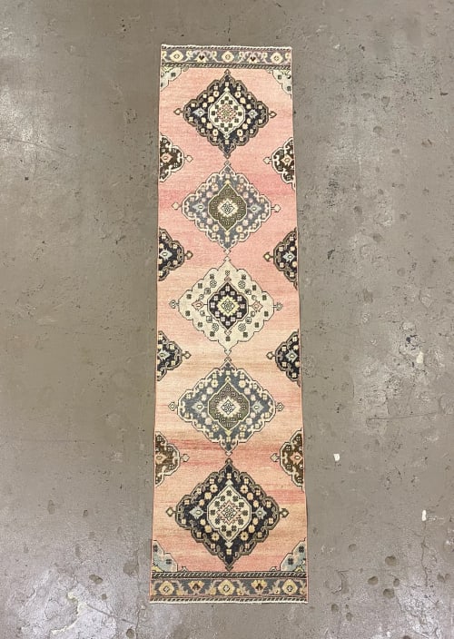 Vintage Turkish Rug Anatolian Runner | 2.9 x 12 | Small Rug in Rugs by Wool and Rug