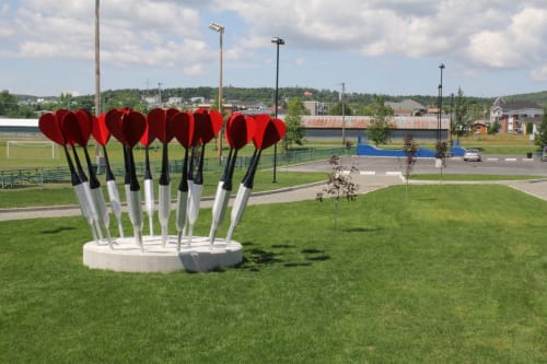 POINT DE MIRE | Public Sculptures by COOKE-SASSEVILLE | Parc Notre Dame in Thetford Mines