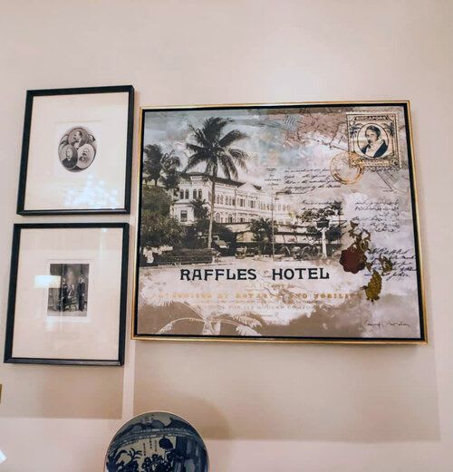 “Raffles Hotel” | Paintings by Deborah Mckellar – Talking Textiles | Raffles Hotel in Singapore