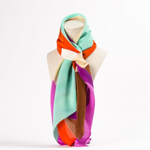 "Goncharova" hand-painted 100% silk scarve | Apparel & Accessories by Natalia Lumbreras | Madrid in Madrid