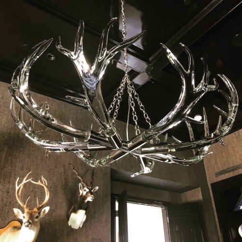The Industrial Crystal Antler Chandelier | Chandeliers by LWSN
