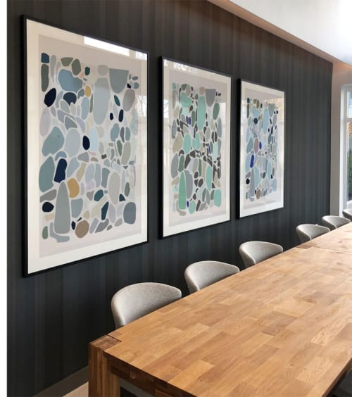 SET of 3 PEBBLE PRINTS SERIES | Prints by RGB Fine Art | New York in New York