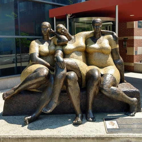 Three Friends | Public Sculptures by Nnamdi Okonkwo | Marcus Garvey Park in New York
