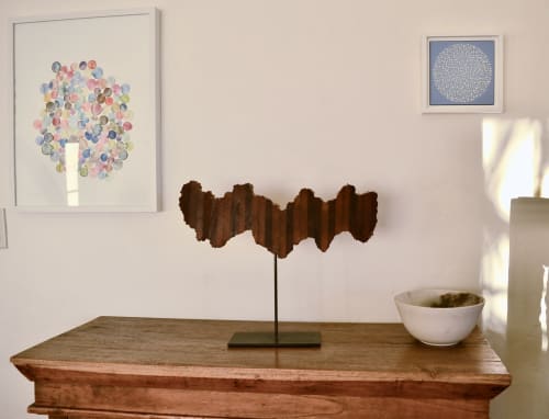 About Time - Small Wood Sculpture | Sculptures by Lutz Hornischer - Sculptures in Wood & Plaster