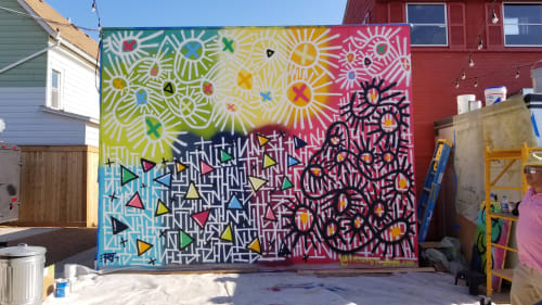 Zocalo Mural | Street Murals by Liubov Szwako Triangulador | Zócalo Food Park in Milwaukee
