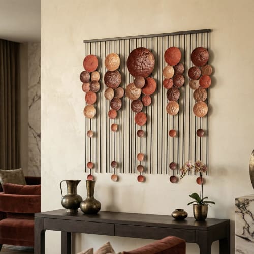 Handmade Metal Vertical Garden Wall Art: Colorful Diamond Sc | Sculptures by Sarmal Design