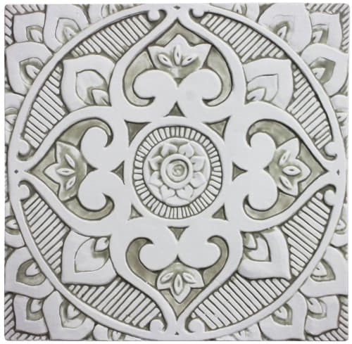 Kitchen backsplash mandala tiles (1 tile) | Tiles by GVEGA